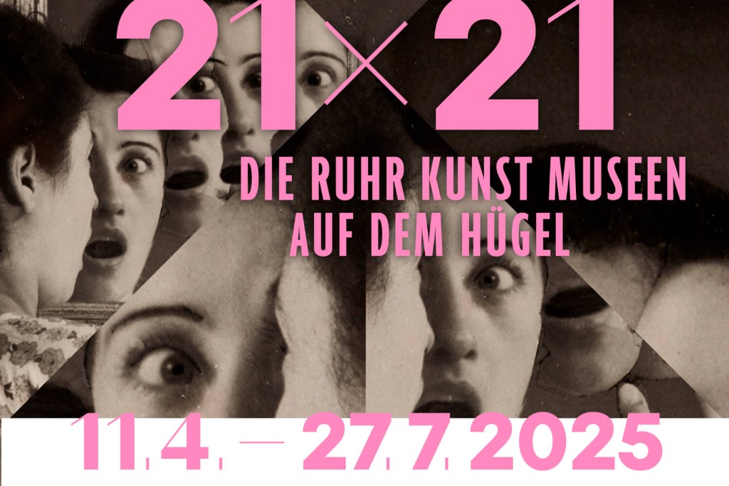 KeyVisual zur Ausstellung 21x21. Die RuhrKunstMuseen auf dem Hügel © RuhrKunstMuseen