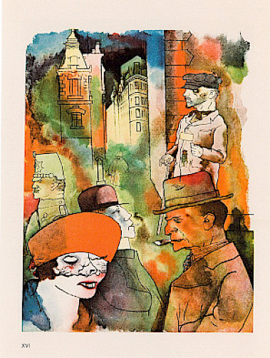 George Grosz Dämmerung, 1922 Aquarell XVI aus der Mappe Ecce Homo Gustav-Lübcke-Museum © Estate of George Grosz, Princeton, N.J. / VG Bild-Kunst, Bonn 2026